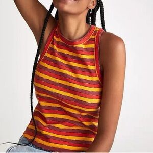 Anthropologie ribbed striped tank
